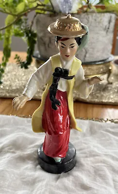 Maruri Japan Asian Dancer Figurine 7  Vibrant Colors Missing Thumb • $13