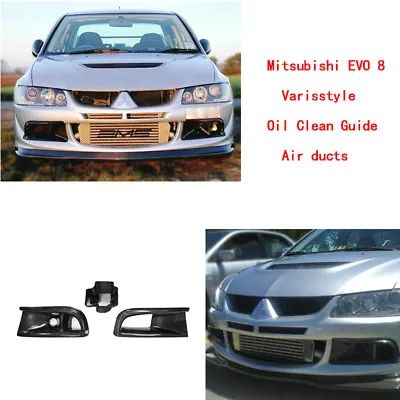 3Pcs VS-Style FRP Oil Clean Guide&Carbon Fiber Air Duct For Mitsubishi EVO 8 • $444.60