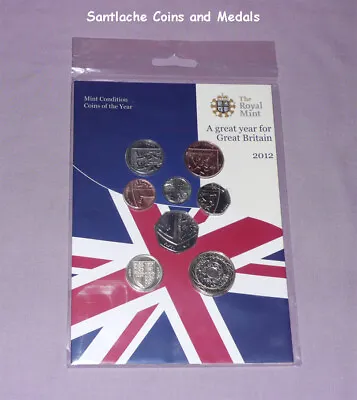 2012 Royal Mint  Brilliant Unc Definitive Set Coins - Mint Sealed Pack • £55