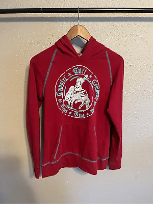 Cowgirl Tuff Co Red And Blue Hooded Long Sleeve Size Small • $25