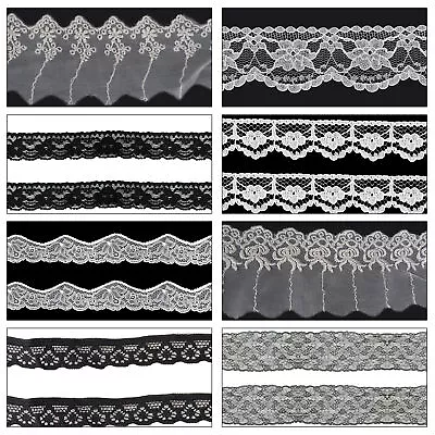 Cotton Lace Trim Ribbon Quality Ribbon Patterned Lace Vintage / Rustic Sew Edge • £12.09