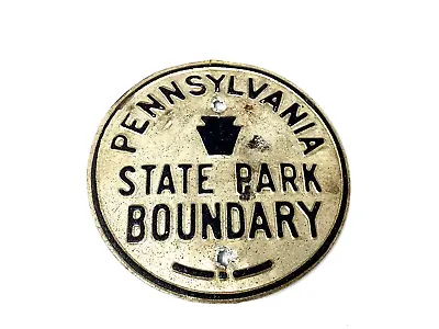 Vintage Pennsylvania State Park Boundary Marker Sign Hunting PA • $29.99