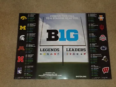 2011 Big Ten Football Poster Wisconsin Badgers-michigan State Spartans *tickets* • $8.99