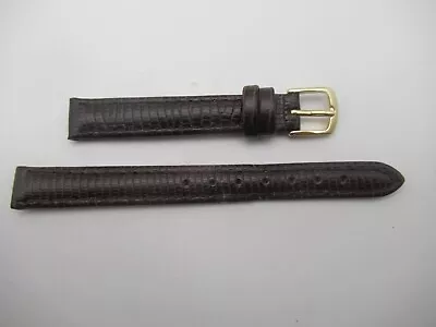 11MM Lizard Grain Dark Brown Ladies Watch Band • $19.95