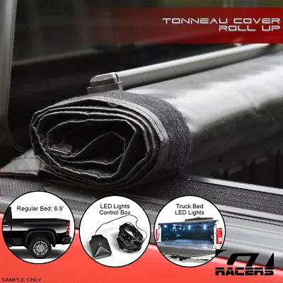 For 20-23 Silverado/Sierra 2500 6.9 Bed LoPro Roll Up Tonneau Cover W/Velcro+LED • $213