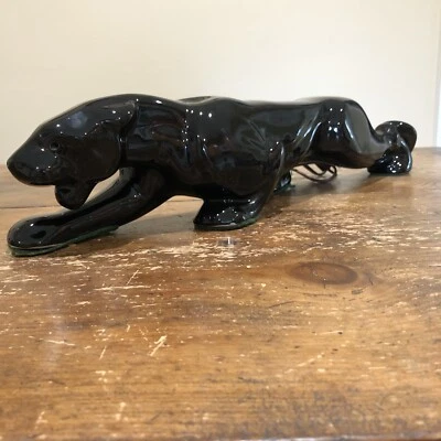 $147.97 • Buy Vintage 1960s Black Panther TV Lamp Jungle Cat Figurine Accent Light WORKS