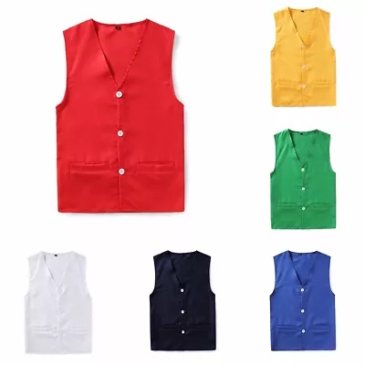 Slim Fit Suit-Vest For Men Sleeveless Business Jacket Workwear Work Top • $25.90