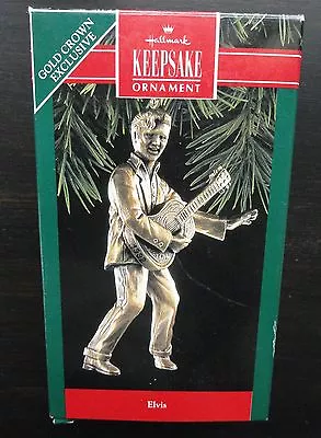 New 1992 Hallmark ELVIS Keepsake Ornament MIB Brass Plated • $9.99