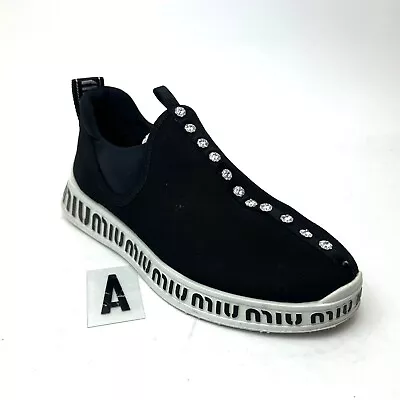 MIU MIU Logo Slip-On Sneaker Sz 9 • $234.11