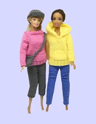 £2.99 • Buy Knitting Pattern 227: Barbie 11-12  Doll, Jeans, Sweatshirt / Hoodie, Bag, Cap