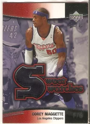 Corey Maggette Jersey 2004-05 Upper Deck Sweet Shot Swatches Sw-cm La Clippers • $2.39