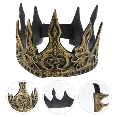 £6.69 • Buy Royal Medieval Crown Headband PU Crown Men's Crown Headdress