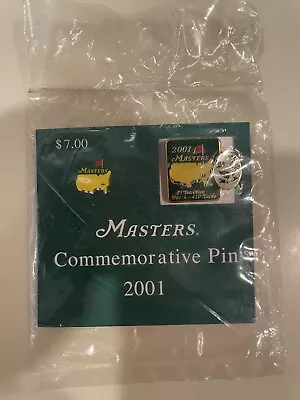 2001 Masters Commemorative Pin SEALED Tiger Woods Winner Augusta National Golf • $17.99