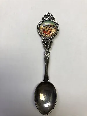 VINTAGE WALT DISNEY WORLD SOUVENIR SPOON Mickey Minnie Mouse SILVER PLATED • $10.30