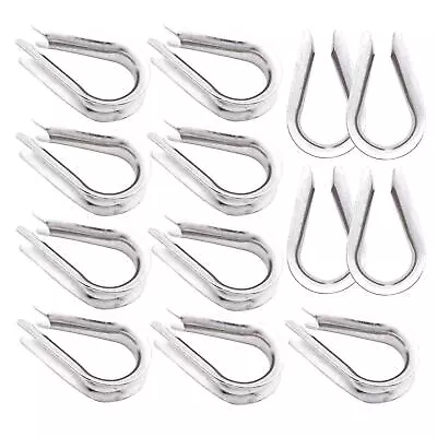 15Pack M8 Stainless Steel Thimble For 5/16 Inch Wire Rope Cable Thimbles Rigging • $14.16