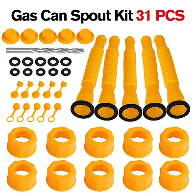 5X Replacement Gas Can Spout Nozzle Vent Kit For Plastic Gas Cans Old Style Caps • $12.99