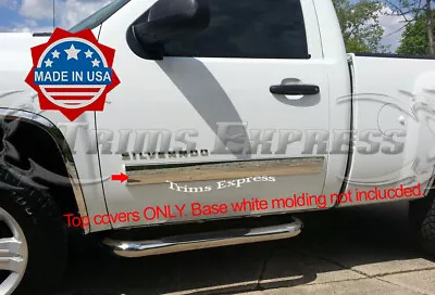 2007-2008 Silverado Regular Cab Chrome Body Side Molding Overlay Trim Stainless • $104.99