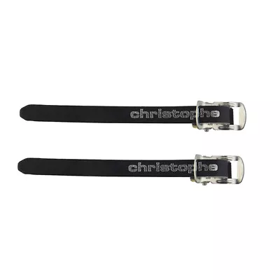 ZEFAL CHRISTOPHE BICYCLE TOE CLIP STRAPS LEATHER VINTAGE BLACK NEW 370 Mm • $13.95