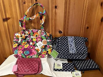 Vera Bradley Lot Of 5 Purses Wallet & More NWT Nantucket Navy & Va Va Bloom • $80