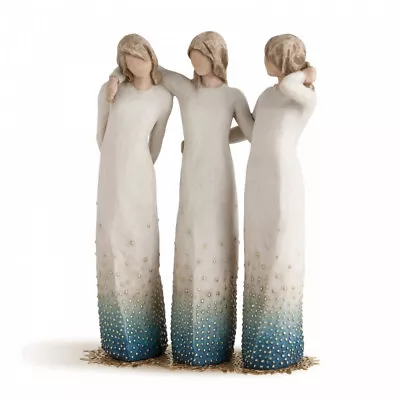 £67.96 • Buy Willow Tree By My Side 27368 3 Connected Female Sister Friend Figures Figurine 
