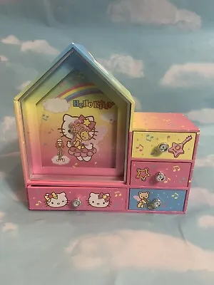 £58.94 • Buy Rare Rainbow Hello Kitty Jewelry Box With Music And Dancing Angel Bear 2012