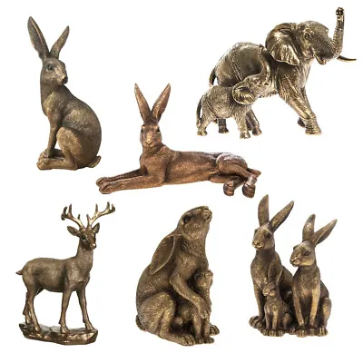 £21.95 • Buy Leonardo Reflection Bronze Elephant, Deer & Hare Statue Sculpture Ornament Gift 