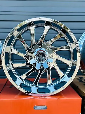 4 22x12 Legion L1 6 Lug  Rims Wheel Chrome  Chevy Gm Ram Ford F150 (6x135 &6139) • $2199