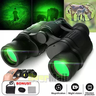 60x60 Military Zoom Powerful Night Vision Binoculars Monoculars Goggles Hunting • $36.63