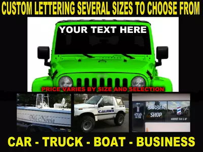 Custom Vinyl Lettering Decal Sticker Business Boat Sign Windshield Banner Text • $5.99