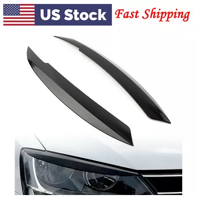 Headlight Eyelid Cover Eyebrow Trim For VW Jetta MK6 Sagitar NCS 2010-2018 17 US • $15.03