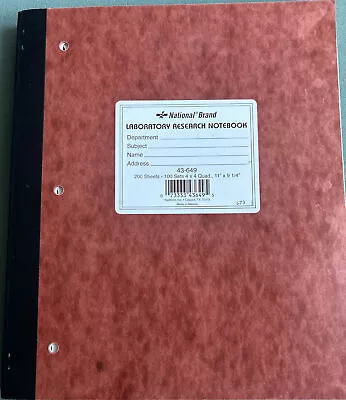 National Duplicate Lab Notebook Quadrille 9-1/4 X 11 200 Sheets (RED43649) • $21.99