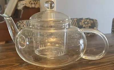 Teavana Clear Glass Teapot With Removable Glass Infuser 3 Piece Set • $14.99