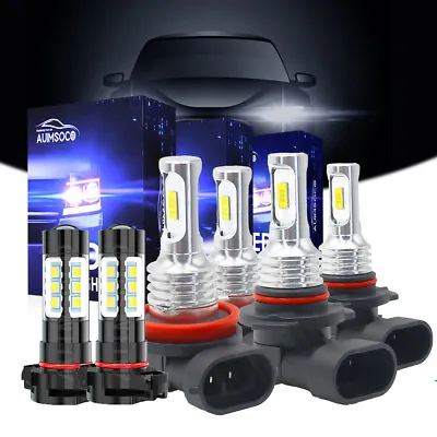 For GMC Yukon Denali Sport Utility 2015-2020 LED Headlight Hi-Lo Fog Light Bulbs • $34.98