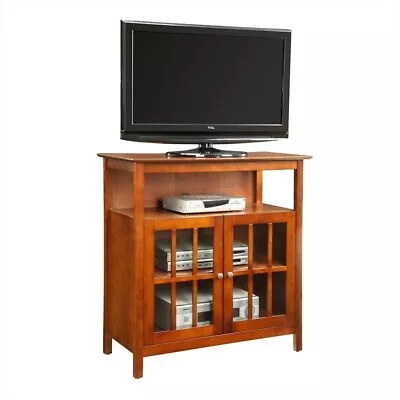 Convenience Concepts Designs2Go Big Sur Highboy TV Stand In Cherry Wood Finish • $294.29