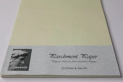 PREMIUM QUALITY 'A5 OR A4' 90gsm VELLUM PARCHMENT PAPER. ARTS & CRAFTS & SCHOOL. • £1.99