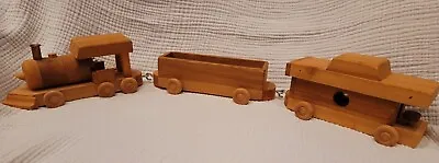 Vintage Wooden Train Set With Copper Smoke Stack • $8