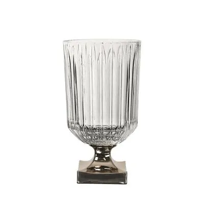 Nachtmann Crystal - Minerva Platinum Footed Vase 32cm (Made In Germany) • $249