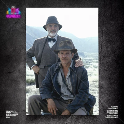 $54.95 • Buy Indiana Jones Last Crusade Poster Canvas Harrison Ford Movie Wall Art Print 