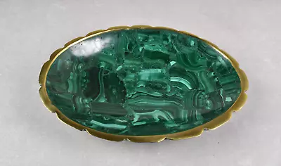 Oval Malachite Dish Malachite Bowl From Congo  15.4 Cm   # 19999A • $69.95