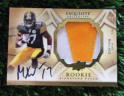 2009 EXQUISITE MIKE WALLACE ROOKIE JERSEY AUTO PATCH #/225 Steelers RC • $40