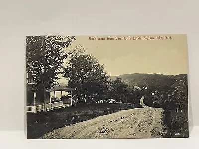 Road Scene From Van Horne Estate. Squam Lake NH. Postcard. • $7.50