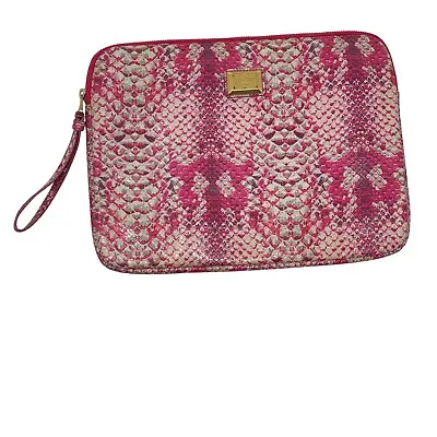 Marc Jacobs  Fuchsia  Neoprene Laptop Tablet Case Sleeve Bag Clutch Python • $49