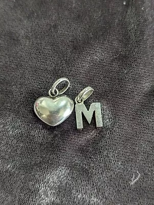 Genuine Links Of London Charms Heart And Initial M Sterling Silver  • £22.50