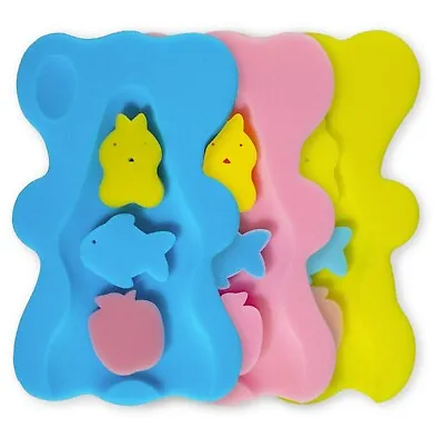 Baby Bath Sponge Support Foam Mat Toddler From 0 Months + Sponge Toy Free • £6.99