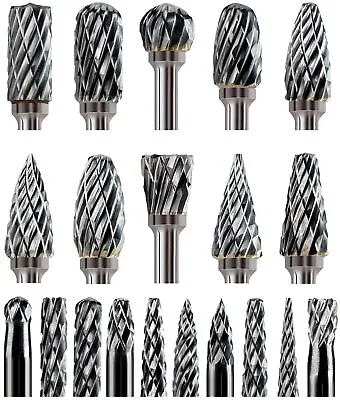 Carbide Burr Set Compatible With Dremel Milwaukee 1/8  Shank 20PCS Die Grinde... • $32.77