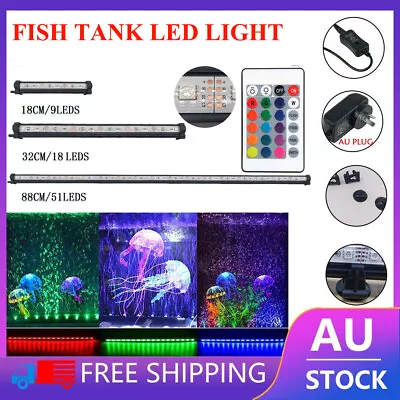$12.99 • Buy Colourful LED Bubble Air Curtain Submersible Light Bar For Fish Tank Aquarium AU