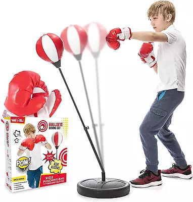 Punching Bag For Kids Incl Boxing Gloves | 3-10 Years Old Adjustable Kids • $57.95