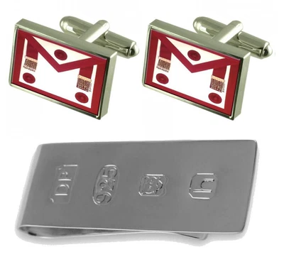 £185 • Buy Masonic Provincial Steward Regalia Apron Cufflinks & James Bond Money Clip
