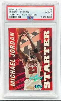 1997-98 Ultra Michael Jordan Ultrabilities Starter #1 PSA 8 Bulls • $9.50