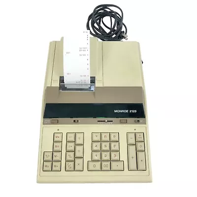 Vintage Monroe 2125 System For Business Electronic Calculator Adding Machine • $74.99